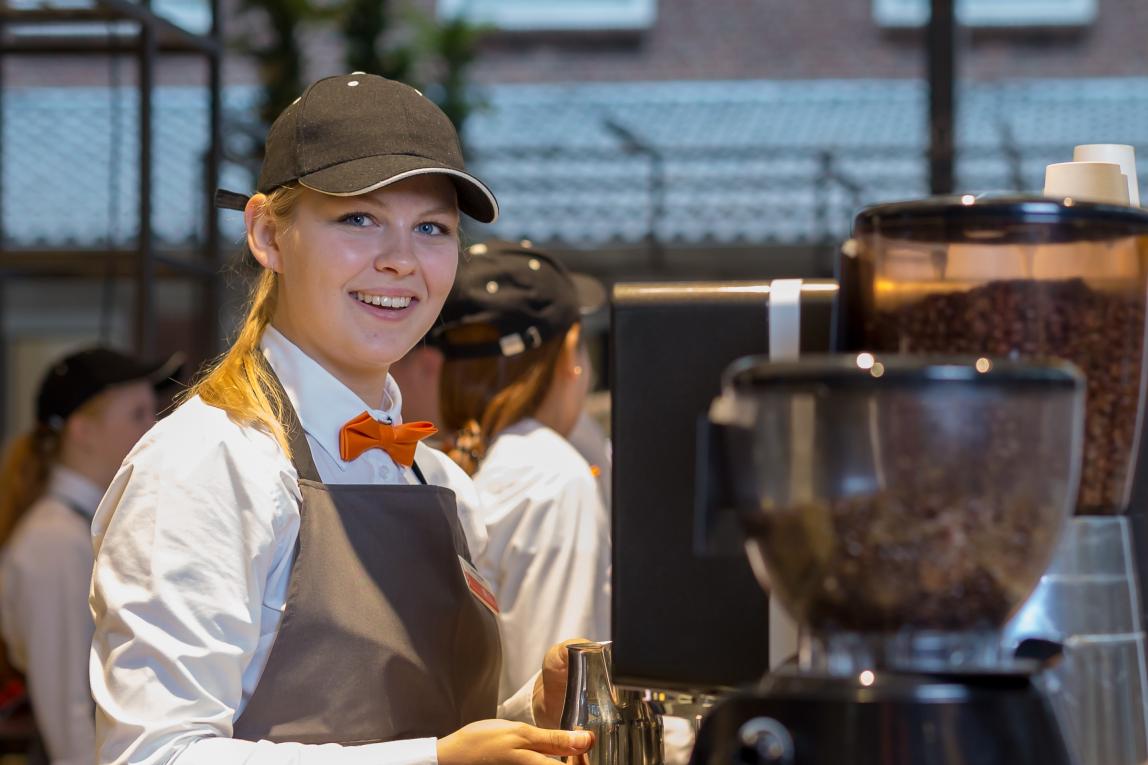 young hospitality employee